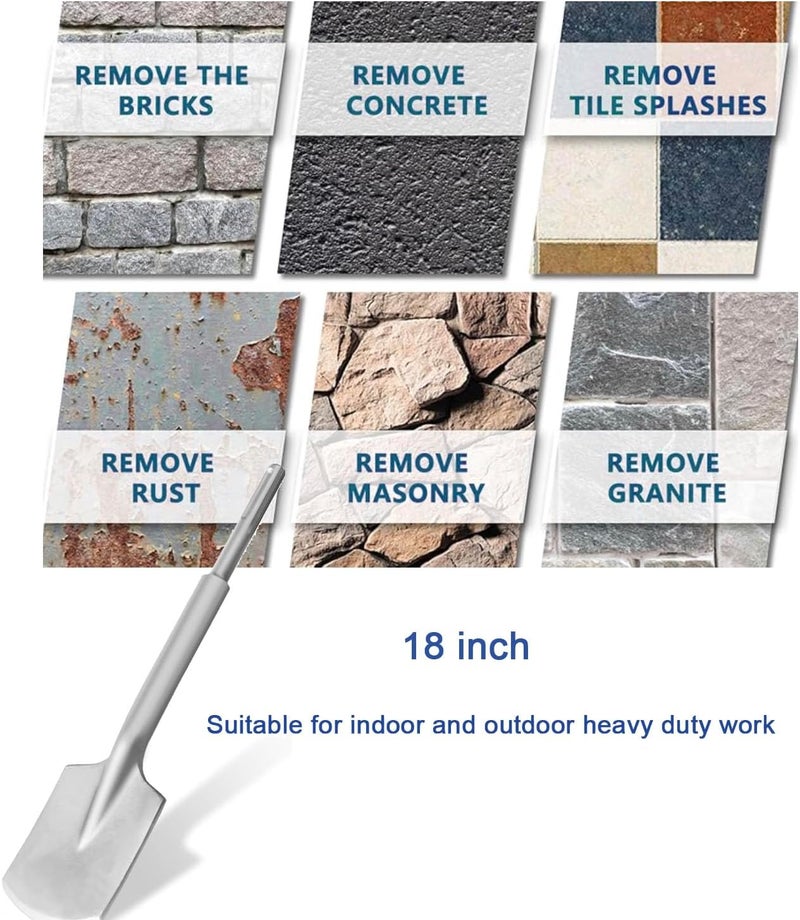 BHTOP SDS-Max Shank Bits Chisel-4-1/3"x18" Clay Spade Alloy Steel Digging Shovel Bit Chisel - for Gardening Landscaoing Concrete Brick Sand Stone - Image 2